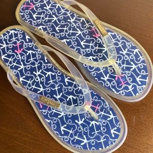 Lilly Pulitzer anchor flip flops